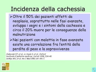 Incidenza della cachessiaIncidenza della cachessia
 