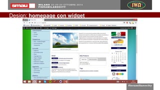 Design: homepage con widget
 