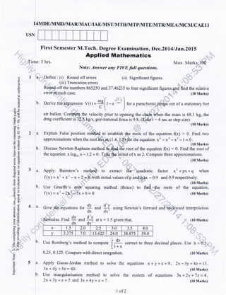14 mmd, mtp,cae 11  dec 2014, jan 2015 - applied mathematics