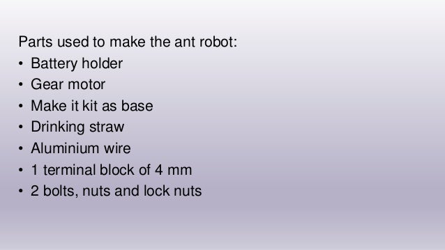 ant robot kit