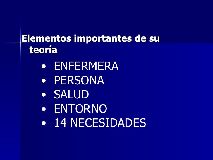 14 necesidades virginia h