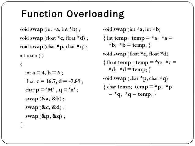 Function overloading