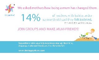 14% of mothers with babies under 12 month old said they felt isolated