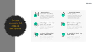Errores
comunes del
negocio
electrónico.
 