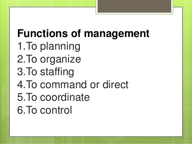 fayols four functions of management management essay Fayol’s four functions in relation to australian rio tinto name: university: course: tutor: date: introduction henry fayol developed several functions of management and principles of management according to fayol, the functions of management entail planning, organizing, commanding, coordinating and controlling1. fayols four functions of management management essay Fayol’s four functions in relation to australian rio tinto name: university: course: tutor: date: introduction henry fayol developed several functions of management and principles of management according to fayol, the functions of management entail planning, organizing, commanding, coordinating and controlling1.