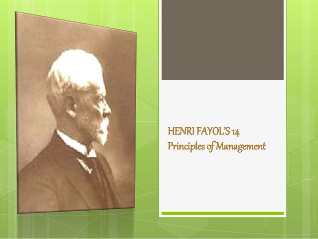 5 Principles of Management by Henri Fayol