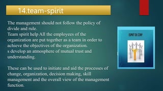 14 principles of management | PPTX