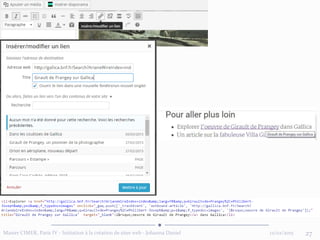 12/02/2015Master CIMER, Paris IV - Initiation à la création de sites web - Johanna Daniel 27
 