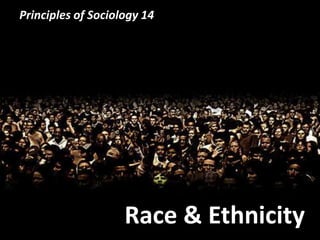 Principles of Sociology 14
Race & Ethnicity
 