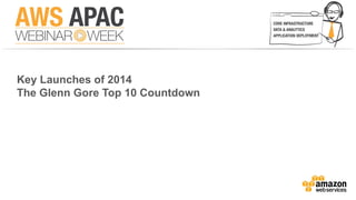 Key Launches of 2014 
The Glenn Gore Top 10 Countdown 
 