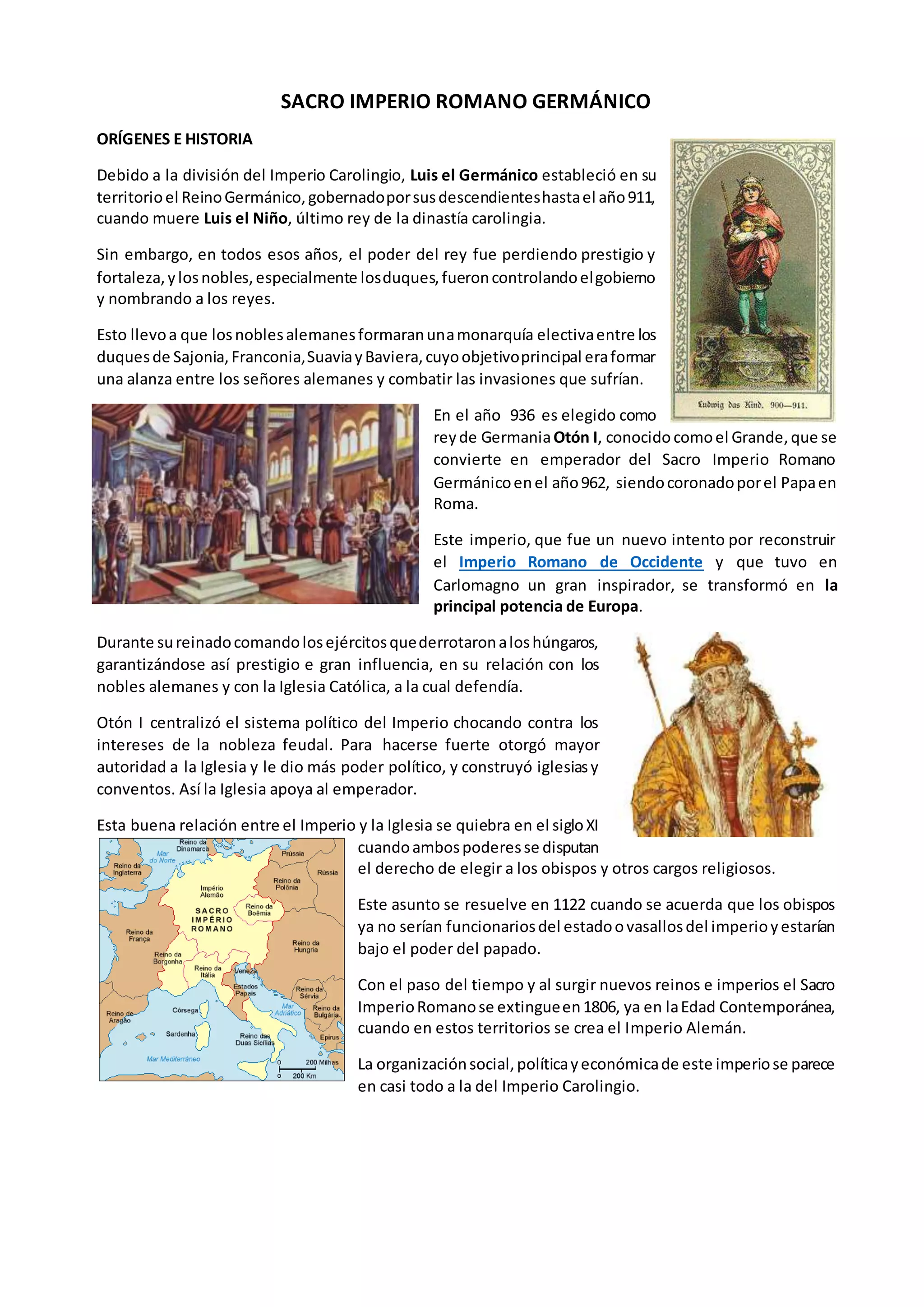 Sacro Imperio Romano Germánico y Expansión del Cristianismo | DOCX