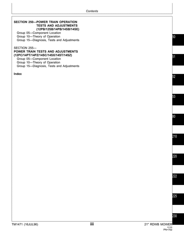 John Deere 14SB Walk Behind Mower Service Manual | PDF | Off-Road ...