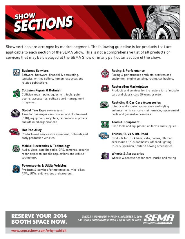 SEMA Show Exhibitor Brochure