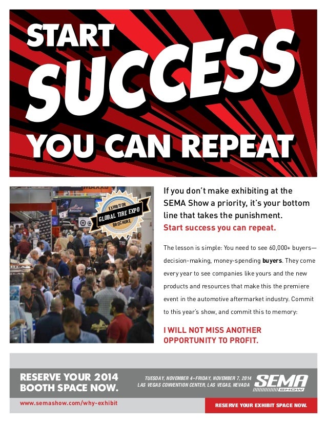 SEMA Show Exhibitor Brochure Global Tire Expo