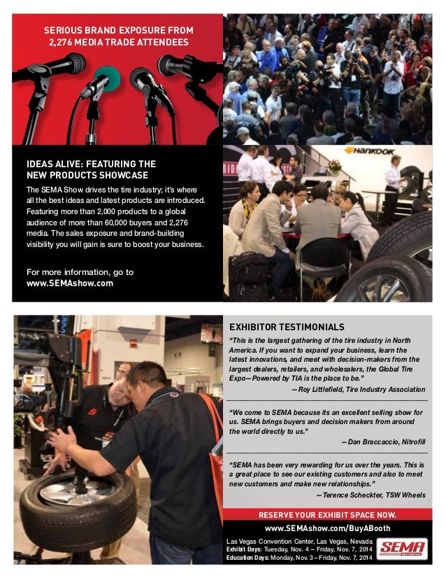 SEMA Show Exhibitor Brochure Global Tire Expo