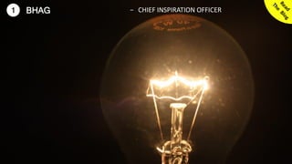 11© SmoothApps 2017 | SmoothApps | Blog | Training | Newsletter | Twitter | LinkedIn | Facebook | Google+
1 BHAG − CHIEF INSPIRATION OFFICER
 