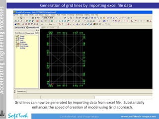 Generation of grid lines by importing excel file data




Grid lines can now be generated by importing data from excel file. Substantially
            enhances the speed of creation of model using Grid approach.
 