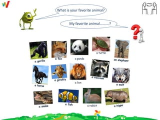 What is your favorite animal?
My favorite animal……….?
 