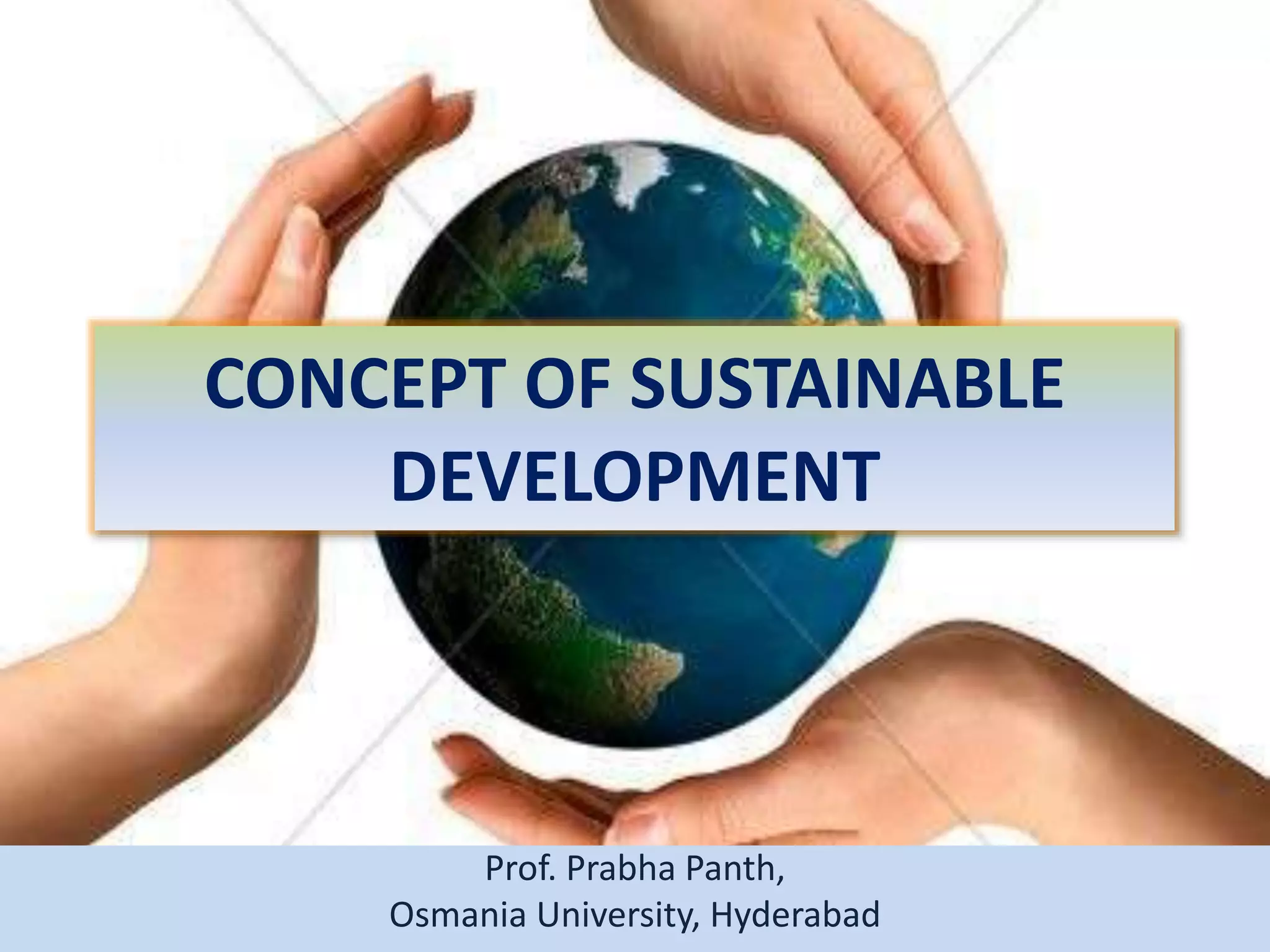 The concept of sustainable development