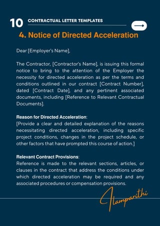 14 Template Contractual Notice - EOT Application | PDF