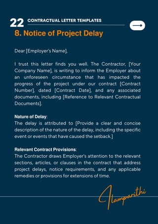 14 Template Contractual Notice - EOT Application | PDF