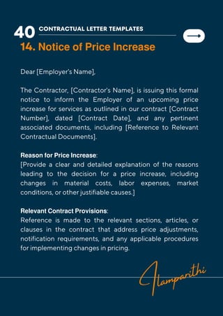 14 Template Contractual Notice - EOT Application | PDF