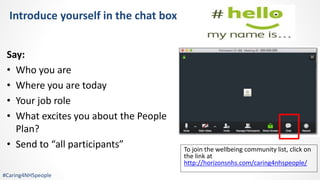 Introduce yourself in the chat box
Say:
• Who you are
• Where you are today
• Your job role
• What excites you about the P...