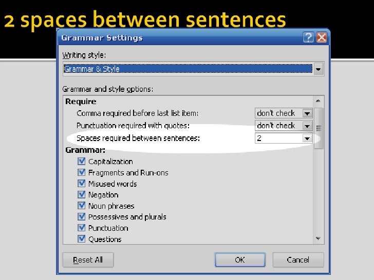 14) use correct spacing with punctuation