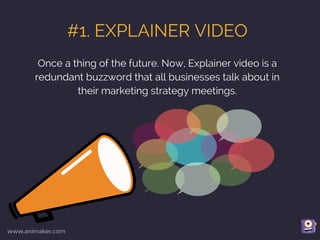 Business such as Dropbox and Pinterest owe
most of their success to brilliant explainer
videos which made their products s...