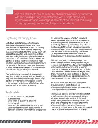 Securing the Global Pharmaceutical Supply Chain against the Threat of ...