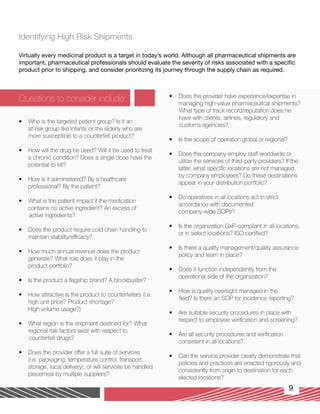 Securing the Global Pharmaceutical Supply Chain against the Threat of ...