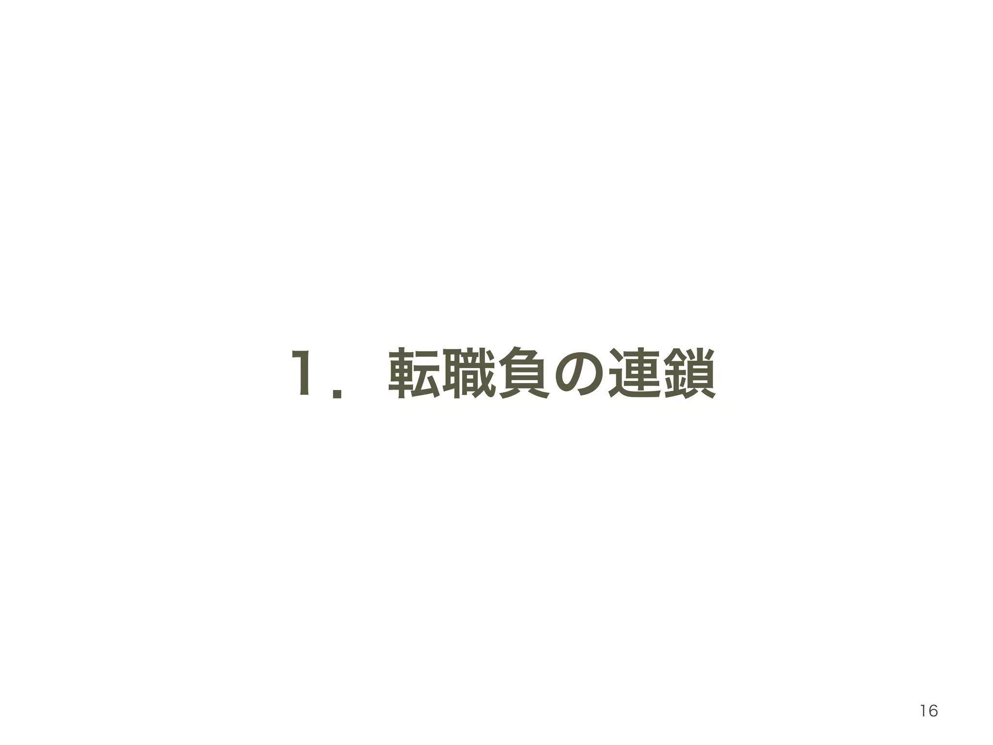 １．転職負の連鎖 
16 
 