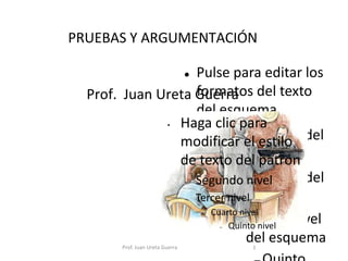 PRUEBAS Y ARGUMENTACIÓN Prof.  Juan Ureta Guerra ,[object Object]