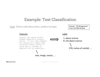ml7 - text classification | pdf | statistical... Practical Machine Learning Pipelines with MLlib | PDF