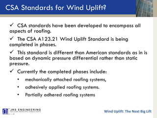 15 05-05 wind uplift - the next big lift - roof tech presentation | PDF