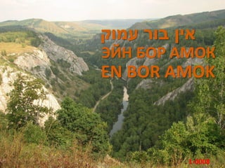 ‫אין בור עמוק‬
ЭЙН БОР АМОК
EN BOR AMOK



           1-0008
 