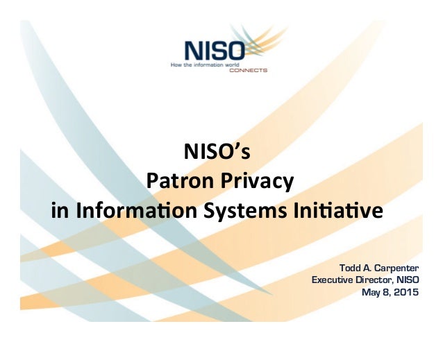 Carpenter Presentation At Drexel University On Patron Privacy Iniative