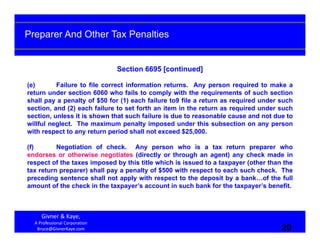 15 06-18 Top 10 Tax Preparer And Other Tax Penalties - Not Going To Jail But It Still Hurts