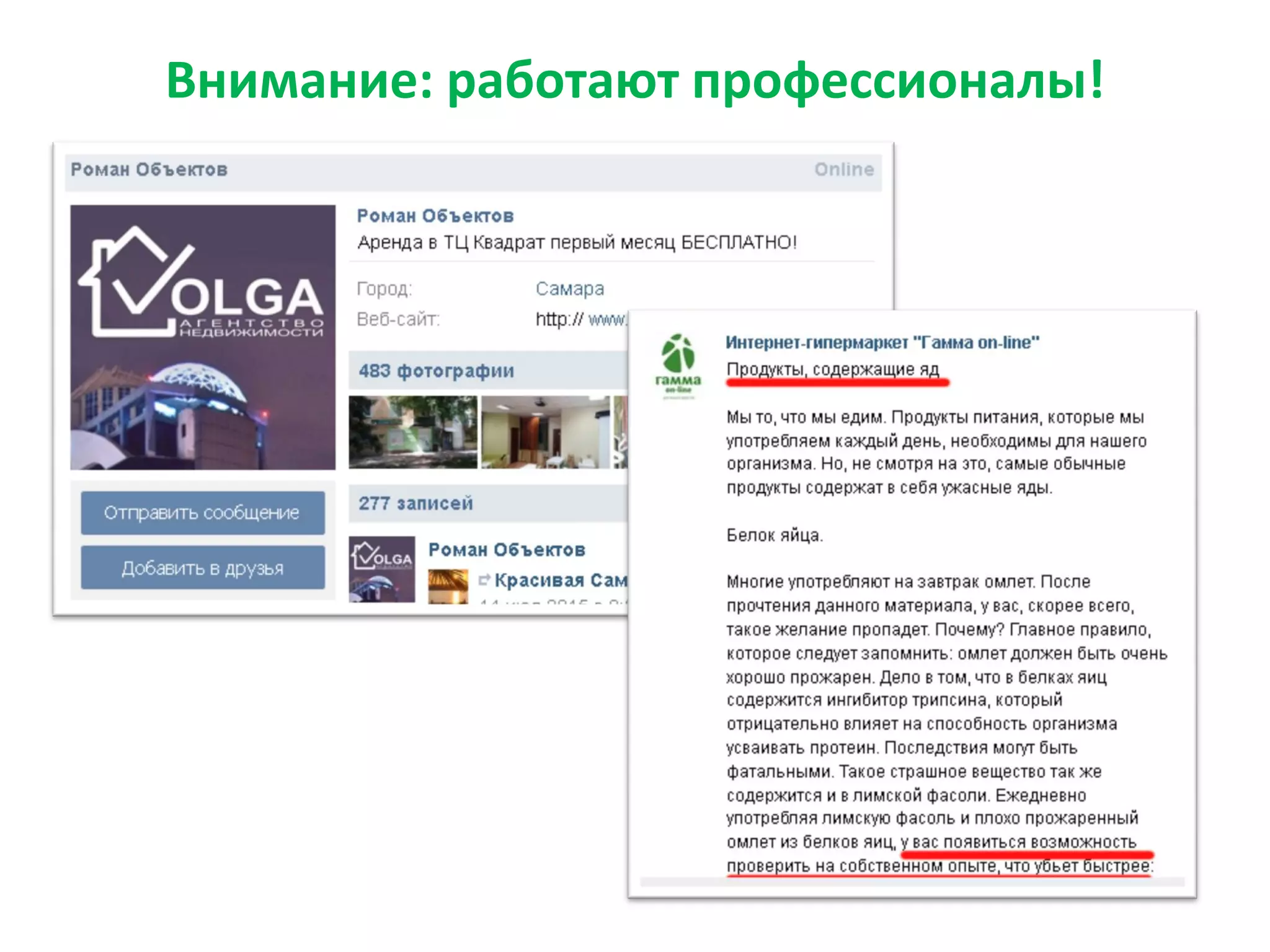 Внимание: работают профессионалы!
 