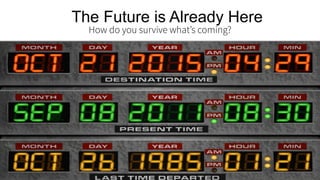 The Future is Already Here
How do you survive what’s coming?
08
 