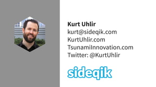 Kurt Uhlir
kurt@sideqik.com
KurtUhlir.com
TsunamiInnovation.com
Twitter: @KurtUhlir
 