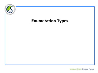 Enumeration Types
 