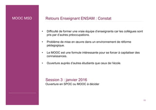 Retours d'exprience MOOC à l'ENSAM