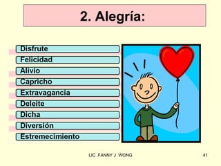 2. Alegría:




 LIC .FANNY J WONG   41
 