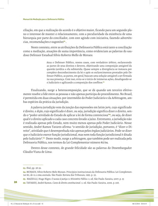 Manual de Mediação e Conciliação para Defensoria Pública