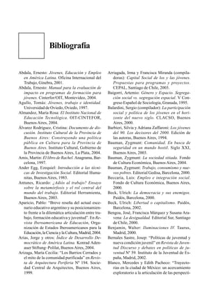 “Informe sobre Desarrollo Humano en la Provincia de Buenos Aires 2004: Integracion Social de la Juventud” (UNDP) 2004