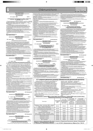 7                                                                                         Официально                                                                                             НАШНовоульяновск
                                                                                                                                                                                                               ГОРОД
                                                                                                                                                                                                          № 15 (200) 18 апреля 2008 г.

                            Глава администрации                                      организации приемки (передачи) рекультивированных земель и рассмотрения     населения муниципального образования «Город Новоульяновск» (Приложение
               муниципального образования «Город Новоульяновск»                      вопросов, связанных с восстановлением нарушенных земель на территории       №2).
                             Ульяновской области                                     муниципального образования «Город Новоульяновск», постановляю:                3. Рекомендовать руководителям предприятий и организаций,
                                                                                         1. Создать Постоянную Комиссию по вопросам рекультивации земель для     расположенных на территории муниципального образования, принять
                                  ПОСТАНОВЛЕНИЕ                                      организации приемки (передачи) рекультивированных земель в составе:         активное участие в реализации Плана подготовки и проведения комплексной
                                                                                     Председатель комиссии:                                                      проверки автоматизированной системы централизованного оповещения
                  « 09 » апреля 2008                              № 210              Житлова И.Г. – исполняющая обязанности заместителя Главы администрации      руководящего состава гражданской обороны и населения муниципального
                                                                                     МО «Город Новоульяновск» по экономике и финансам                            образования «Город Новоульяновск»
                                                                                     Заместитель председателя:                                                      4. Настоящее постановление вступает в законную силу с момента
           О мероприятиях по предупреждению гибели и травматизма                     Мамзин И.В. - главный специалист-эксперт территориального межрайонного      опубликования.
                 населения при пожарах на весенне-летний                             отдела № 10 Управления Роснедвижимости по Ульяновской области (по              5. Контроль за исполнением настоящего постановления оставляю за собой.
                              период 2008 года                                       согласованию)
                                                                                     Члены комиссии:                                                             Исполняющий обязанности
          В целях реализации Федерального Закона от 21.12.1994 года № 69-ФЗ          Копейкина Т.И. – начальник отдела природных ресурсов, АПК,                  Главы администрации                  М.К. Володарский
       «О пожарной безопасности», Закона Ульяновской области от 30.01.2006           промышленности, транспорта и связи администрации муниципального
       № 05-ЗО «О пожарной безопасности в Ульяновской области», в целях              образования                                                                                      Глава администрации
       предупреждения гибели, травматизма населения при            пожарах в         Спиридонова И.А. – исполняющая обязанности председателя Комитета по                 муниципального образования «Город Новоульяновск»
       весенне-летний период 2008 года, п о с т а н о в л я ю:                       управлению муниципальным имуществом МО«Город Новоульяновск»                                       Ульяновской области
          1. Утвердить:                                                              Волкова Р.К. – начальник отдела архитектуры и градостроительства
          1.1. План мероприятий по предупреждению гибели и травматизма               администрации муниципального образования                                                                   ПОСТАНОВЛЕНИЕ
       населения при пожарах на весенне-летний период 2008 года в                    Горина Г.С.– начальник отдела экономического мониторинга, прогнозирования          «16» апреля 2008                                         № 236
       муниципальном образовании «Город Новоульяновск» (Приложение №1).              и планирования администрации муниципального образования                                           О первоочередных мероприятиях
          1.2. Состав штаба по проведению месячника пожарной безопасности            Курашов А.С. – начальник отдела государственного пожарного                                   по обеспечению подготовки к проведению
       на территории муниципального образования «Город Новоульяновск»                надзора в лесах, государственного земельного контроля, контроля                                 Всероссийской переписи населения
       (Приложение №2).                                                              и надзора в области животного мира, ООПТ, за исполнением органами
          2. Признать утратившим силу распоряжение Главы администрации               государственной власти Ульяновской области переданных им полномочий по          В соответствии с Федеральным законом от 25 января 2002 года N 8-ФЗ «О
       муниципального образования «Город Новоульяновск» от 22.03. 2007 № 150         осуществлению государственного лесного контроля и надзора Управления        Всероссийской переписи населения», в целях своевременного выполнения
       «О мероприятиях по предупреждению гибели и травматизма населения              Росприродонадзора по Ульяновской области (по согласованию)                  комплекса первоочередных мероприятий по подготовке к Всероссийской
       при пожарах на весенне-летний период 2007 года.                               Лукишин В.А. – исполняющий обязанности начальника отдела правового          переписи населения в октябре 2010 года на территории муниципального
          3. Настоящее постановление вступает в законную силу со дня его             обеспечения администрации муниципального образования                        образования «Город Новоульяновск», постановляю:
       опубликования в газете «Наш город Новоульяновск».                             Люлькова Н.В. – главный специалист отдела топливно-энергетических               1. Для осуществления координации и обеспечения согласованных
          4. Контроль за исполнением настоящего постановления оставляю за            ресурсов, жилищно-коммунального хозяйства администрации                     действий, а также оперативного решения вопросов подготовки и проведения
       собой.                                                                        муниципального образования                                                  Всероссийской переписи населения создать комиссию по проведению
                                                                                     Володина Н.Н. – главный специалист отдела природных ресурсов, АПК           Всероссийской переписи населения (далее - комиссия) в составе согласно
       Исполняющий обязанности                                                       промышленности, транспорта и связи администрации муниципального             приложению № 1.
       Главы администрации                                 М.К. Володарский          образования                                                                     2. Утвердить Положение о комиссии по проведению Всероссийской
                                                                                         2. Настоящее постановление вступает в законную силу со дня его          переписи населения (приложение № 2).
                            Глава администрации                                      опубликования в газете «Наш город Новоульяновск».                               3. При формировании проекта бюджета муниципального образования
               муниципального образования «Город Новоульяновск»                          3. Контроль за исполнением настоящего постановления оставляю за         «Город Новоульяновск» на 2009 год предусмотреть выделение средств,
                             Ульяновской области                                     собой.                                                                      необходимых для организации первоочередных мероприятий по подготовке к
                                                                                                                                                                 Всероссийской переписи населения.
                                  ПОСТАНОВЛЕНИЕ                                      Исполняющий обязанности                                                          4. До 01 июля 2009 года выполнить первоочередные подготовительные
        «09» апреля 2008                                               № 211         Главы администрации                            М.К.Володарский              мероприятия, указанные в пункте 4.1 вышеуказанного положения.
                                                                                                                                                                     5. Предусмотреть в 2009 году введение дополнительных штатных единиц
                      О муниципальном земельном контроле                                                  Глава администрации                                    для организации работ по подготовке и проведению Всероссийской переписи
                                                                                             муниципального образования «Город Новоульяновск»                    населения с обеспечением их служебными помещениями, оборудованными
          В соответствии со статьей 72 Земельного кодекса Российской                                       Ульяновской области                                   мебелью, оргтехникой и связью.
       Федерации, статьей 14 Федерального закона от 6.10.2003 №131-                                                                                                  6. Обеспечить финансирование мероприятий, связанных с подготовкой
       ФЗ «Об общих принципах организации местного самоуправления                                               ПОСТАНОВЛЕНИЕ                                    Всероссийской переписи населения.
       в Российской Федерации», статьей 33 Устава муниципального                       « 16 » апреля 2008 г                                         №234             7. Обеспечить корректировку имеющихся или разработку новых
       образования «Город Новоульяновск», в связи с временным отсутствием в                                                                                      генеральных планов и правил землепользования и застройки муниципального
       муниципальном образовании «Город Новоульяновск» функционирующего                             О внесении изменений в постановление                         образования и направить указанные материалы в соответствующие
       представительного органа власти, постановляю:                                                     исполняющего обязанности                                территориальные органы государственной статистики.
          1. Возложить временно функцию муниципального земельного                                   Главы администрации муниципального                               8. Рекомендовать ОВД МО «Город Новоульяновск» и «Ульяновский район»
       контроля на муниципальное учреждение «Комитет по управлению                                    образования «Город Новоульяновск»                          (А.С. Баскаков), Территориальному пункту УФМС по Ульяновской области
       муниципальным имуществом муниципального образования «Город                                           от 14.03.2008 г. № 150                               в г. Новоульяновске (И.С. Семенова) организовать проведение проверок
       Новоульяновск».                                                                                                                                           регистрации и полноты учета населения муниципального образования «Город
          2. Утвердить Положение о порядке осуществления муниципального                 В целях приведения в соответствие с действующим законодательством        Новоульяновск» по месту жительства и по месту пребывания, о результатах
       земельного контроля (приложение 1).                                           Российской Федерации правовых актов Главы администрации                     этих проверок информировать территориальные органы государственной
          3. Утвердить форму акта проверки, составляемого при осуществлении          муниципального образования «Город Новоульяновск и рассмотрев протест        статистики в согласованные с ними сроки.
       муниципального земельного контроля (приложение 2).                            в порядке надзора прокурора Ульяновского района от 02.04.08 № 07-03-08,         9. Настоящее постановление вступает в законную силу с момента
          4. Настоящее постановление вступает в законную силу с момента              постановляю:                                                                опубликования в газете «Наш город Новоульяновск».
       опубликования в газете «Наш город Новоульяновск».                                1. Внести в постановление исполняющего обязанности Главы                     10. Контроль за исполнением настоящего постановления возложить
          5. Контроль за исполнением настоящего постановления возложить              администрации муниципального образования «Город Новоульяновск» от           на исполняющего обязанности руководителя аппарата администрации
       на исполняющего обязанности руководителя аппарата администрации               14.03.2008 г. № 150 «О проведении Дня работника жилищно-коммунального       муниципального образования «Город Новоульяновск» В.А. Лукишина.
       муниципального образования «Город Новоульяновск» В.А. Лукишина.               хозяйства в муниципальном образовании «Город Новоульяновск» следующие
                                                                                     изменения:                                                                  Исполняющий обязанности
       Исполняющий обязанности                                                          1.1. В пункте 2 слова «с вручением ценного подарка» исключить.           Главы администрации                                 М.К. Володарский
       Главы администрации                              М.К. Володарский                2. Настоящее постановление вступает в законную силу со дня его
                                                                                     опубликования в газете «Наш город Новоульяновск».                                                Глава администрации
                                                                                        3. Контроль за исполнением настоящего постановления оставляю за собой.           муниципального образования «Город Новоульяновск»
                            Глава администрации                                                                                                                                        Ульяновской области
               муниципального образования «Город Новоульяновск»                      Исполняющий обязанности
                             Ульяновской области                                     Главы администрации                                 М.К. Володарский                                    ПОСТАНОВЛЕНИЕ
                                                                                                                                                                          «17» апреля 2008                                   № 237
                                  ПОСТАНОВЛЕНИЕ
                                                                                                          Глава администрации                                                         О проведении Дня призывника
              «11» апреля 2008                                      № 227                    муниципального образования «Город Новоульяновск»                       В соответствии с пунктом 39 части 1 статьи 30 Устава муниципального
                                                                                                           Ульяновской области                                   образования «Город Новоульяновск», для совершенствования военно-
             О мерах по противодействию терроризму и экстремизму                                                                                                 патриотического воспитания среди молодежи муниципального
       на территории муниципального образования «Город Новоульяновск»                                           ПОСТАНОВЛЕНИЕ                                    образования «Город Новоульяновск», постановляю:
                                                                                           «16 » апреля 2008                               № 235                    1. Провести 25 апреля 2008 года в муниципальном образовании
           В соответствии с Федеральными законами от 27 июля 2006 года                                                                                           «Город Новоульяновск» на базе МОУ ДОД Новоульяновская ДШИ «День
       N 153- ФЗ “О внесении изменений в отдельные законодательные                              О  комплексной проверке автоматизированной                       призывника», посвященный призыву на военную службу весной 2008 года.
       акты Российской Федерации в связи с принятием Федерального                                  системы централизованного оповещения                             2. Утвердить:
                                                                                                 руководящего состава гражданской обороны                           2.1. Мероприятия по подготовке и проведению «Дня призывника»,
       закона “О ратификации Конвенции Совета Европы о предупреждении                               и населения МО «Город Новоульяновск»
       терроризма”, от 06.03.2006 №35-ФЗ “О противодействии терроризму”,                                                                                         посвященного призыву на военную службу весной 2008 года
       в связи с наделением муниципальных образований полномочиями                                                                                                  (Приложение № 1).
                                                                                        В соответствии с законами Российской Федерации от 12.02.1998                2.2. Смету расходов на проведение в муниципальном образовании
       по участию в профилактике терроризма и экстремизма, а также в                 года №28 ФЗ «О гражданской обороне», от 21.12.1994 года №68-ФЗ «О
       минимизации и ликвидации последствий проявлений терроризма                                                                                                «Город Новоульяновск» «Дня призывника», посвященного призыву на
                                                                                     защите населения и территорий от чрезвычайных ситуаций природного и         военную службу весной 2008 года.
       и экстремизма на территории муниципального образования                        техногенного характера», в целях проверки готовности технических средств       3.Начальнику муниципального учреждения «Финансовый отдел
       «Город Новоульяновск» и представлением об устранении нарушений                оповещения, п о с т а н о в л я ю:                                          муниципального образования «Город Новоульяновск» (Лаврухина А.В.)
       федерального законодательства прокурора Ульяновского района от                   1. Провести с 21 по 24 апреля 2008 года    комплексную проверку          обеспечить финансирование мероприятий за счет средств местного
       02.04.2008 № 07 – 03 – 08, постановляю:                                       автоматизированной системы централизованного оповещения руководящего        бюджета по строке «Молодежная политика».
            1. Создать в администрации муниципального образовании «Город             состава гражданской обороны и населения муниципального образования             4. Настоящее постановление вступает в законную силу с момента его
       Новоульяновск» антитеррористическую комиссию в составе:                       «Город Новоульяновск».                                                      опубликования в газете «Наш город Новоульяновск» .
       Председатель комиссии:                                                           2. Утвердить:                                                               5. Контроль за исполнением настоящего постановления возложить на
                                                                                        2.1. План подготовки и проведения комплексной проверки                   исполняющую обязанности начальника Управления социального развития
       М.К. Володарский – и.о. Главы администрации                                   автоматизированной системы централизованного оповещения руководящего
       Секретарь комиссии:                                                                                                                                       администрации муниципального образования «Город Новоульяновск»
                                                                                     состава гражданской обороны и населения муниципального образования          Теплову А.С.
       Т.А. Марьина – начальник отдела по взаимодействию с территориями              «Город Новоульяновск» (Приложение№1).
       администрации, член рабочей группы                                               2.2. Состав комиссии по проведению проверки автоматизированной
       Члены комиссии:                                                                                                                                           Исполняющий обязанности
                                                                                     системы оповещения руководящего состава гражданской обороны и               Главы администрации                           М.К.Володарский
       В.Г. Вальт – начальник отдела ГО и ЧС администрации, член рабочей группы
       Л.И. Сергина – руководитель аппарата администрации,член рабочей группы
       В.А. Лукишин – и.о. отдела правового обеспечения администрации, член
       рабочей группы                                                                         С 1 апреля увеличен размер ежемесячной денежной выплаты
       А.С. Баскаков – и.о. начальника ОВД, член рабочей группы (по согласованию)
       Н.И. Свиненков – начальник ПЧ №48 ГУ ГПС МЧС России по Ульяновской                   Управление Пенсионного фонда Российской Федерации                     рецептам врача (фельдшера) необходимыми
       области, член рабочей групп (по согласованию)                                    в Ульяновском районе и г. Новоульяновске Ульяновской                      лекарственными средствами, изделиями
       И.В. Погудин – начальник ОВО при ОВД, член рабочей группы (по согласованию)      области информирует, что с 1 апреля 2008 года вступает в                  медицинского назначения, а также специализированными
       И.А. Егоров – начальник Новоульяновского линейного участка связи №2
       Ишеевского МУЭС (по согласованию)                                                силу Федеральный закон от 01.03.2008 № 18-ФЗ «О внесении                  продуктами лечебного питания для детей-инвалидов,
       М.Ф. Акимов – директор филиала «Новоульяновскмежрайгаз» (по согласованию)        изменений в отдельные законодательные акты Российской                     предоставление при наличии медицинских показаний путевки на
       В.Б. Буторов – исполнительный директор МУПКЭХ (по согласованию)                  Федерации в целях повышения размеров отдельных видов                      санаторно-
           2. Утвердить Положение об антитеррористической комиссии                      социальных выплат и стоимости набора социальных услуг».                   курортное лечение, осуществляемые в соответствии с
       муниципального образования «Город Новоульяновск» ( приложение )                      Статьями 1-3, 5, 6 и 8 указанного Федерального закона                 законодательством об обязательном
           3. Настоящее постановление вступает в законную силу с момента
       опубликования в газете «Наш город Новоульяновск».                                предусмотрено увеличение размеров ежемесячных денежных                    социальном страховании (пункт 1 части 1 статьи 6.2 Федерального
           4. Контроль за исполнением настоящего постановления возложить                выплат отдельным категориям граждан в Российской Федерации.               закона от 17.07.1999 № 178-
       на исполняющего обязанности руководителя аппарата администрации                      Кроме того, статьей 7 Федерального закона от 01.03.2008 №             ФЗ «О государственной социальной помощи») - 495 рублей;
       муниципального образования «Город Новоульяновск» В.А. Лукишина.                  18-ФЗ установлено, что на оплату предоставления гражданам                     - на оплату бесплатного проезда на пригородном
       Исполняющий обязанности                                                          набора социальных услуг направляется 557 рублей в месяц, в том            железнодорожном транспорте, а также
       Главы администрации                                  М.К. Володарский            числе:                                                                    на междугородном транспорте к месту лечения и обратно
                                                                                            - на оплату дополнительной бесплатной медицинской                     (пункт 2 части 1 статьи 6.2
                            Глава администрации                                         помощи, в том числе                                                       Федерального закона от 17.07.1999 № 178-ФЗ «О государственной
               муниципального образования «Город Новоульяновск»                         предусматривающую обеспечение в соответствии со стандартами               социальной помощи») - 62
                             Ульяновской области
                                                                                        медицинской помощи по                                                     рубля.
                                  ПОСТАНОВЛЕНИЕ                                             Информация о суммах ЕДВ, которые будут выплачиваться с 1 апреля 2008 года в соответствии с
             «11» апреля 2008                                        № 228
                                                                                                                 Федеральным законом от 01.03.2008 № 18-ФЗ
                           Об утверждении Положения
               об оказании содействия при создании и деятельности                                                                                                                       Сумма ЕДВ,               Сумма ЕДВ,
                        товариществ собственников жилья
                                                                                                                                                               Сумма ЕДВ,             выплачиваемая           выплачиваемая при
          В целях формирования на территории муниципального образования                                                                          Размер ЕДВ выплачиваемая             при сохранении         сохранении права на
       «Город Новоульяновск» благоприятных условий для создания и деятельности                                Категория                           с 1 апреля при сохранении              права на           дополнительное лекар-
       товариществ собственников жилья, способствующих обеспечению                                                                                  2008г.    полного НСУ               бесплатный          ственное обеспечение
       эффективного управления жилищным фондом и комфортных условий
       проживания граждан, постановляю:                                                                                                                        (НСУ=557р.)             проезд на ж/д        и санаторно-курортное
          1. Утвердить Положение об оказании содействия при создании и                                                                                                                  транспорте          (обеспечение) лечение
       деятельности товариществ собственников жилья согласно Приложению.
          2. Отменить постановление исполняющего обязанности Главы                      Инвалиды войны: участники ВОВ, ставшие
       администрации муниципального образования «Город Новоульяновск» от                 инвалидами: бывшие несовершеннолетние                     2683,00            2126,00              2621,00                   2811,00
       31 января 2008 №30 «Об организационных мероприятиях по созданию                          узники, ставшие инвалидами
       на территории муниципального образования системы общественного
       самоуправления в жилищной сфере, образованию и деятельности                     Участники Великой Отечественной войны; быв-
       товариществ собственников жилья».                                                      шие несовершеннолетние узники                        2012,00            1455,00              1950,00                   1517,00
          3. Настоящее постановление вступает в законную силу с момента
       опубликования в газете «Наш город Новоульяновск».                               Лица, награжденные знаком «Жителю блокадно-                 1476,00             919,00              1414,00                    981,00
          4. Контроль за исполнением настоящего постановления возложить                               го Ленинграда»
       на исполняющего обязанности руководителя аппарата администрации
       муниципального образования «Город Новоульяновск» В.А. Лукишина.                              Ветераны боевых действий                       1476,00             919,00              1414,00                    981,00
       Исполняющий обязанности                                                           Члены семей погибших инвалидов войны,
       Главы администрации                                  М.К. Володарский                                                                        805,00             248,00               743,00                    310,00
                                                                                         участников ВОВ и ветеранов боевых действий
                            Глава администрации                                                     Инвалиды (III степень)                         1878,00            1321,00              1816,00                   1383,00
               муниципального образования «Город Новоульяновск»
                             Ульяновской области                                                    Инвалиды (II степень)                          1341,00            784,00               1279,00                   846,00
                                  ПОСТАНОВЛЕНИЕ                                                        Инвалиды (I степень)                        1073,00             516,00              1011,00                   578,00
             «16» апреля 2008 года                                   № 233                               Дети-инвалиды                             1341,00             784,00              1279,00                   846,00
           О создании Постоянной Комиссии для организации приемки
                    (передачи) рекультивированных земель                               Дополнительную информацию Вы можете получить в Управлении Пенсионного фонда в Ульяновском
                  на территории муниципальногообразования                              районе и г. Новоульяновске по адресам:
           В соответствии с Земельным кодексом Российской Федерации, для               р.п.Ишеевка ул. Новокомбинатовская д. 11 тел. 2-37-00 г. Новоульяновск ул. Мира д.З тел. 7-50-12




НАШ ГОРОД № 15 2.indd 7                                                                                                                                                                                                          17.04.2008 18:30:04
 