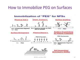 How to Immobilize PEG on Surfaces 
BT5011-July-Dec-2014 25 
 