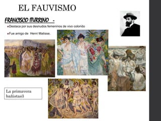FRANCISCO ITURRINO -
Destaca por sus desnudos femeninos de vivo colorido
Fue amigo de Henri Matisse.
La primavera
bañistas3
 