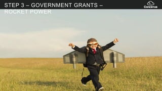 STEP 3 – GOVERNMENT GRANTS –
ROCKET POWER
 